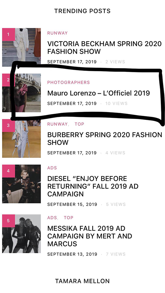 Mauro Lorenzo Fashion Advertising Editorial TopTrend TopEditorial Trending Post Magazine Inspiration Parigi Paris Moodboard Haute Couture Altamoda Italiana Fotografiitaliani Fotografiaitaliana victoria beckham burberry fashionpost l'officiel officielbaltics lofficielbaltics