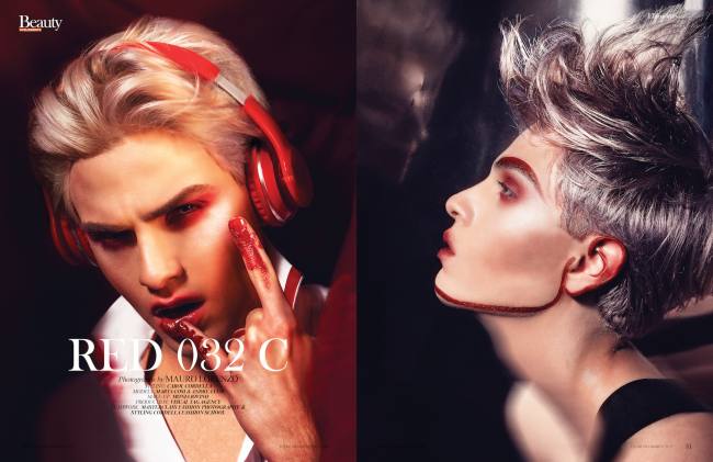 Mauro Lorenzo Fashion Photographer Fashion Editorial Beauty Color Red Portrait Ellements Magazine Style Concept Red Inspiration Minimal