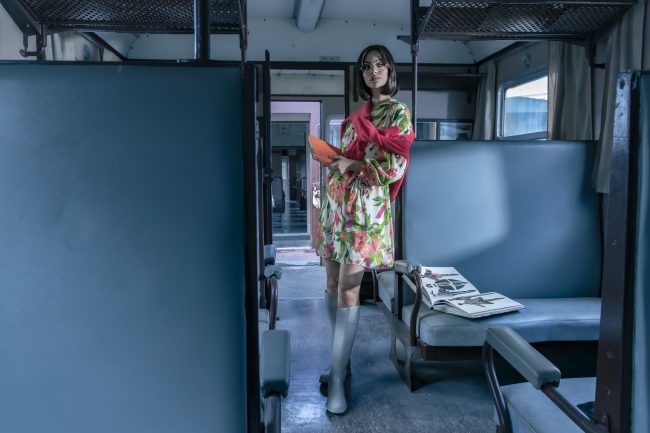 Mauro Lorenzo Fashion Editorial Photographer Advertising emotional Train Cool Inspiration Fall-winter Management Beauty Clean Essential post-production crop studio-session luxury jacket leather blue Portrait young