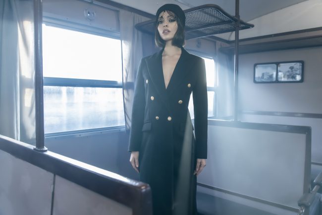 Mauro Lorenzo Fashion Editorial Photographer Advertising emotional Train Cool Inspiration Fall-winter Management Beauty Clean Essential post-production crop studio-session luxury jacket leather blue Portrait young