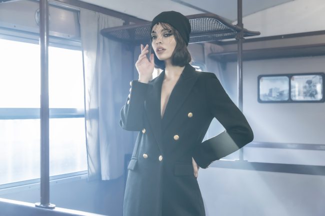 Mauro Lorenzo Fashion Editorial Photographer Advertising emotional Train Cool Inspiration Fall-winter Management Beauty Clean Essential post-production crop studio-session luxury jacket leather blue Portrait young