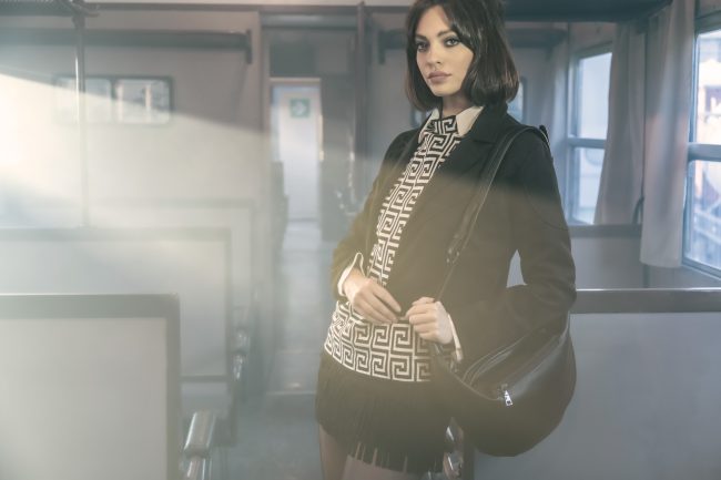 Mauro Lorenzo Fashion Editorial Photographer Advertising emotional Train Cool Inspiration Fall-winter Management Beauty Clean Essential post-production crop studio-session luxury jacket leather blue Portrait young