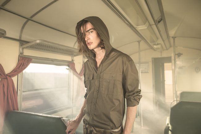 Mauro Lorenzo Fashion Photographer Advertising Campaign studio Hat Cappelli handmade marsem gentleman rocker rock  treno Moodboard biancoenero lindberg cinema Inspiration artDirector man train pants jacket