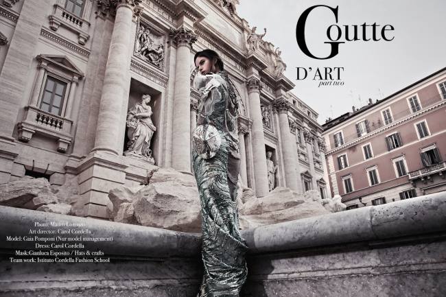 Mauro Lorenzo Fashion Photographer Fashion Editorial Haute Couture Goutte D'Art Rome Management Inspiration Deconstruction Magazine Fashion Project 