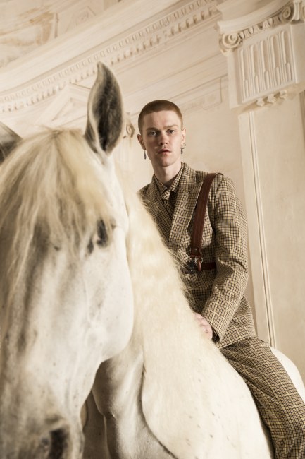 Mauro Lorenzo Fashion Editorial Photographer man jacket Magazine Agency Fall-Winter horse cavallo television Brands Marsem model Italian moodboard Inspiration church  advertising chiesa fashionweek pitti