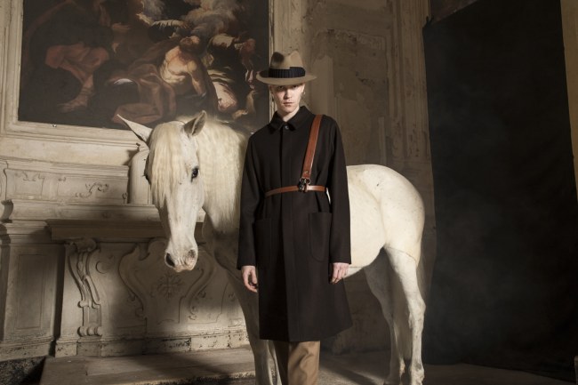 Mauro Lorenzo Fashion Editorial Photographer man jacket Magazine Agency Fall-Winter horse cavallo television Brands Marsem model Italian moodboard Inspiration church  advertising chiesa fashionweek pitti