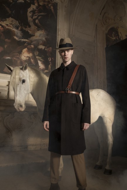Mauro Lorenzo Fashion Editorial Photographer man jacket Magazine Agency Fall-Winter horse cavallo television Brands Marsem model Italian moodboard Inspiration church  advertising chiesa fashionweek pitti