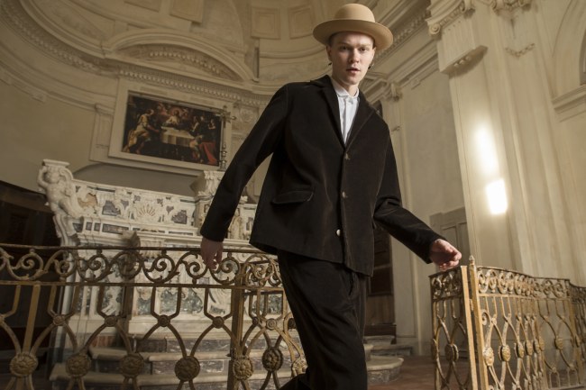 Mauro Lorenzo Fashion Editorial Photographer man jacket Magazine Agency Fall-Winter horse cavallo television Brands Marsem model Italian moodboard Inspiration church  advertising chiesa fashionweek pitti