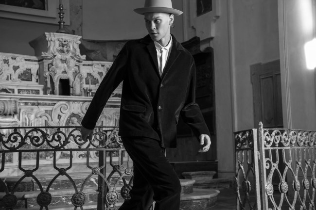 Mauro Lorenzo Fashion Editorial Photographer man jacket Magazine Agency Fall-Winter horse cavallo television Brands Marsem model Italian moodboard Inspiration church  advertising chiesa fashionweek pitti