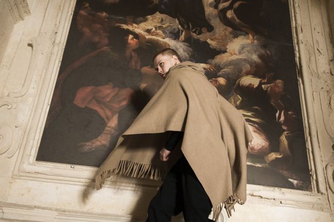 Mauro Lorenzo Fashion Editorial Photographer man jacket Magazine Agency Fall-Winter horse cavallo television Brands Marsem model Italian moodboard Inspiration church  advertising chiesa fashionweek pitti