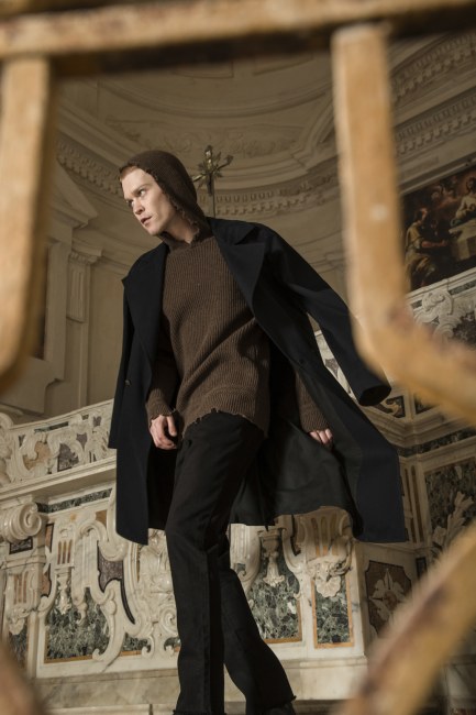 Mauro Lorenzo Fashion Editorial Photographer man jacket Magazine Agency Fall-Winter horse cavallo television Brands Marsem model Italian moodboard Inspiration church  advertising chiesa fashionweek pitti