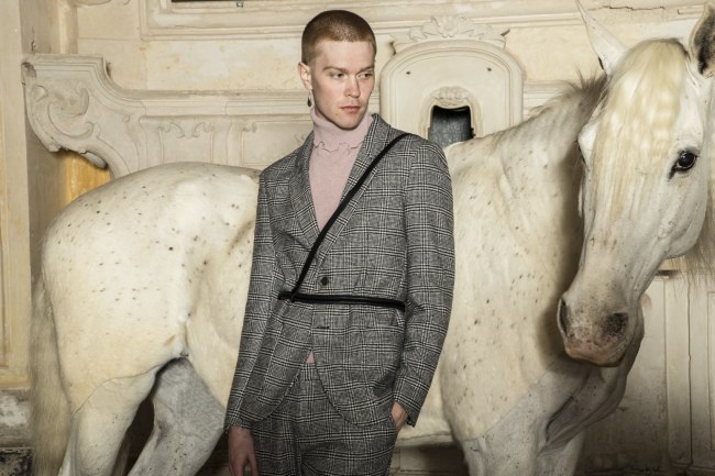 Mauro Lorenzo Fashion Editorial Photographer man jacket Magazine Agency Fall-Winter horse cavallo television Brands Marsem model Italian moodboard Inspiration church  advertising chiesa fashionweek pitti