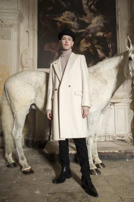 Mauro Lorenzo Fashion Editorial Photographer man jacket Magazine Agency Fall-Winter horse cavallo television Brands Marsem model Italian moodboard Inspiration church  advertising chiesa fashionweek pitti