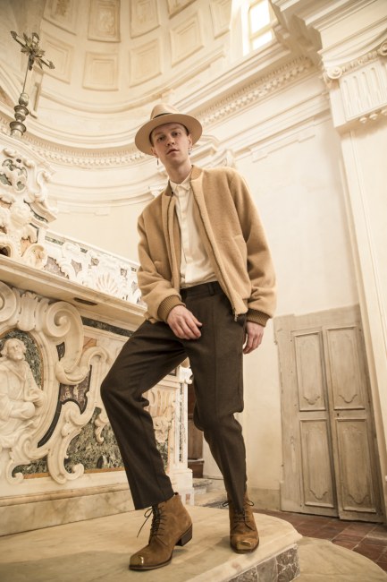 Mauro Lorenzo Fashion Editorial Photographer man jacket Magazine Agency Fall-Winter horse cavallo television Brands Marsem model Italian moodboard Inspiration church  advertising chiesa fashionweek pitti