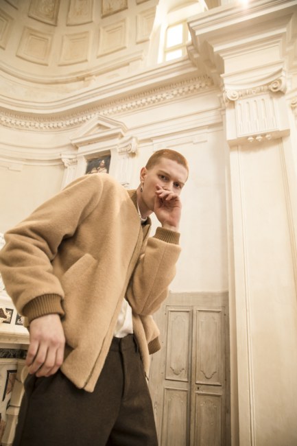 Mauro Lorenzo Fashion Editorial Photographer man jacket Magazine Agency Fall-Winter horse cavallo television Brands Marsem model Italian moodboard Inspiration church  advertising chiesa fashionweek pitti