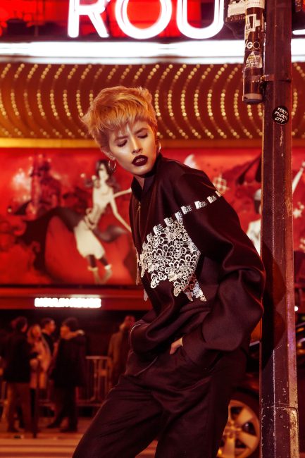 Mauro Lorenzo Fashion Photographer Fashion Editorial e506 Paris Model Set Shooting Colours Trend Deconstruction Brand Street Larisa Tafili Management Artist Paris Parigi Urban Moulin Rouge Mood Agency 