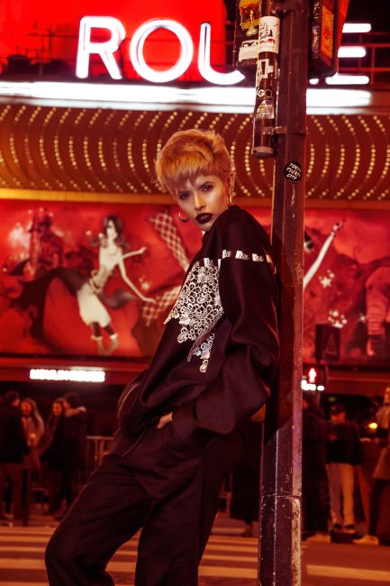 Mauro Lorenzo Fashion Photographer Fashion Editorial e506 Paris Model Set Shooting Colours Trend Deconstruction Brand Street Larisa Tafili Management Artist Paris Parigi Urban Moulin Rouge Mood Agency 