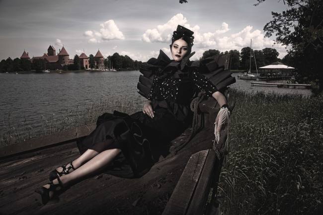 Mauro Lorenzo Fashion Photographer Editorial Haute Couture Black Deconstruction Vilnius Lake 3D