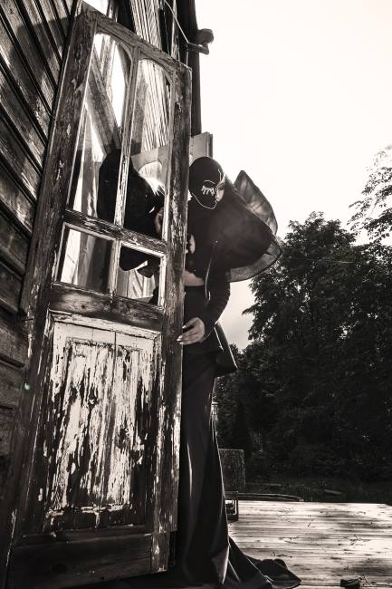 Mauro Lorenzo Fashion Photographer Editorial Haute Couture Black Deconstruction Vilnius Lake 3D