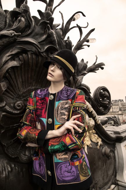 Mauro Lorenzo Fashion Photographer Fashion Editorial Officiel Baltics Lofficiel Magazine Top Brand Haute Couture Dior Versace Lacroix Moschino Hat Parigi Paris Tour Eiffel Colour Inspiration Jacket Street Urban Movement France 